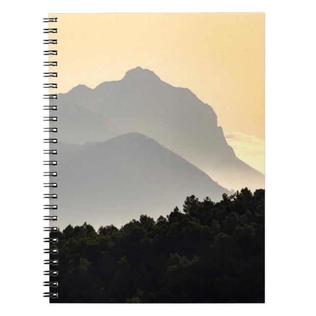 Silhouetten der Berge Notizblock (Vorderseite)