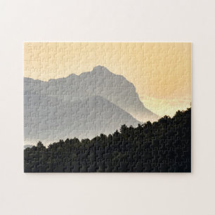 Silhouetten der Berge Puzzle