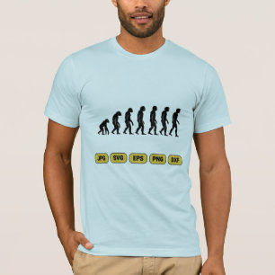 Silhouetten der menschlichen Evolution T-Shirt