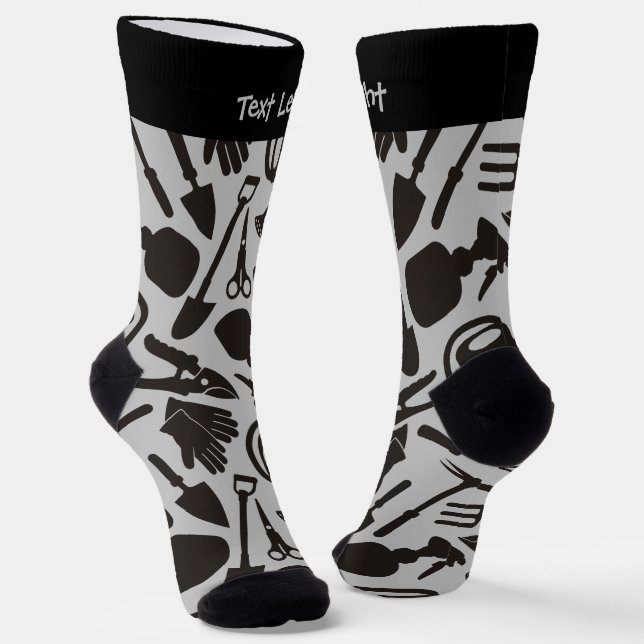 Silhouetten für Gartensymbole Mustersocken Socken (Gewinkelt)