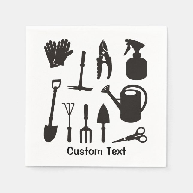 Silhouetten für Gartensymbole Serviette (Vorderseite)