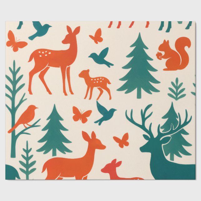 Silhouetten Geschenkpapier (Saum)