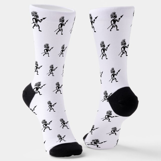 Silhouetten-Krieger Socken (Gewinkelt)