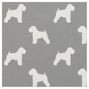 Silhouetten-Muster aus Soft Coated Wheaten Terrier Stoff