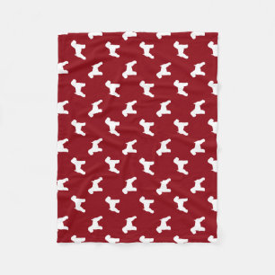Silhouetten-Muster des Soft Coated Wheaten Terrier Fleecedecke