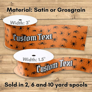 Silhouetten Muster Satin Ribbon Satinband