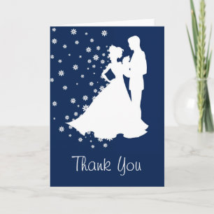 Silhouetten Navy Blau Hochzeit Danke