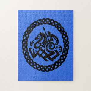 Silhouetten Odin und Sleipnir Puzzle