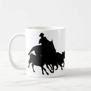 Silhouetten - Pferde - Team-Einsperren Kaffeetasse