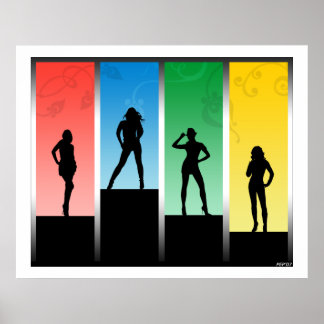 Silhouetten Poster