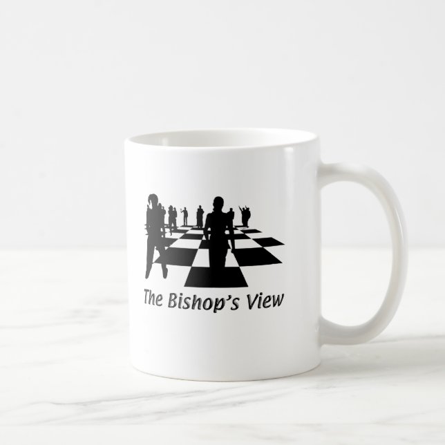 Silhouetten - Schach - Bishops-Ansicht Tasse (Rechts)