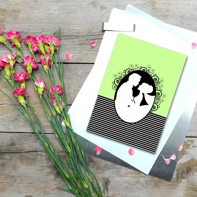 Silhouetten speichern Datumskarten Einladung (Von Creator hochgeladen)