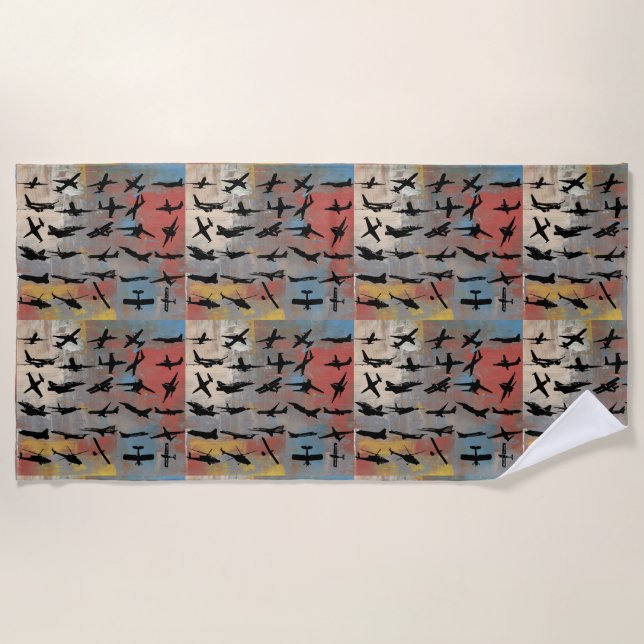 Silhouetten Strandtuch (Vorderseite)