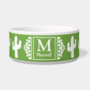 Silhouetten und Scrolls   Monogramm Napf