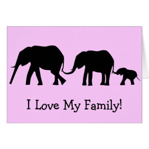 Silhouetten von 3 Elefanten, die Schwänze halten