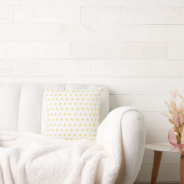 Silhouetten von Gelbbananen auf Weiß Kissen