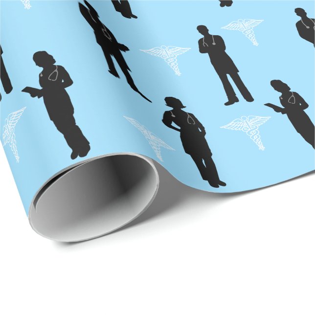 Silhouetten von Geschenkwrap für männliche und wei Geschenkpapier (Rolleneckpunkt)
