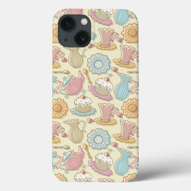 Silhouetten von Hand Zeichnend Geschirr Case-Mate iPhone Hülle (Rückseite)