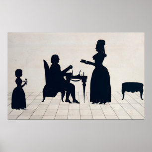Silhouetten von Monsieur und Madame Roland Poster