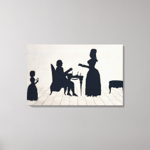 Silhouetten von Monsieur und von Madame Roland Leinwanddruck