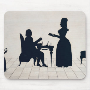 Silhouetten von Monsieur und von Madame Roland Mousepad