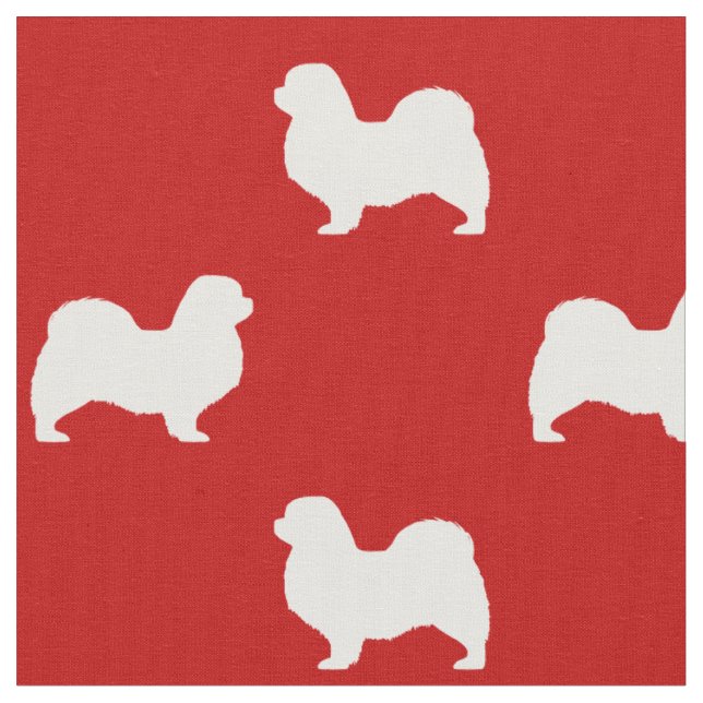 Silhouetten von Spaniern Rot und Weiß Stoff (Nahaufnahme)