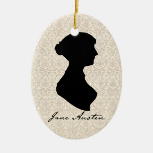 Silhouetteprofil Janes Austen Keramikornament