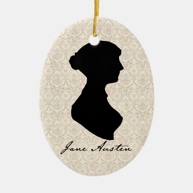 Silhouetteprofil Janes Austen Keramikornament (Vorne)