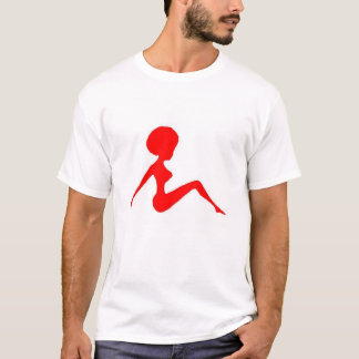 Silhouetterot T-Shirt