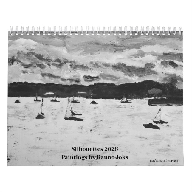 Silhouettes 2026, Paintings by Rauno JoksCalendar Kalender (Titelbild)