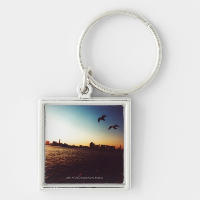 Silhouettierte Tokyo-Bucht-Skyline am Schlüsselanhänger (Vorne)