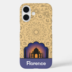 Silhouettierter Taj Mahal Personalisierter Name Ca iPhone 16 Hülle