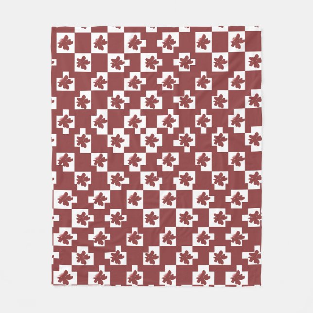 Silhueta de flores em padrão. fleecedecke (Vorderseite)