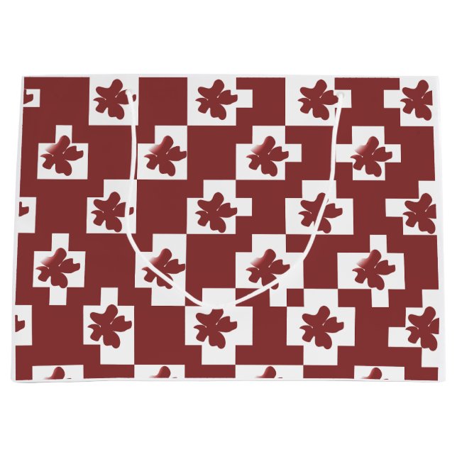 Silhueta de flores em padrão. große geschenktüte (Vorderseite)