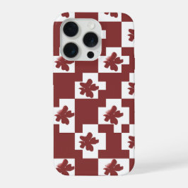 Silhueta de flores em padrão. iPhone 15 pro hülle