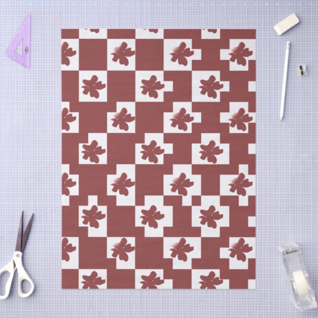 Silhueta de flores em padrão. seidenpapier (Basteln)