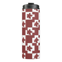 Silhueta de flores em padrão. thermosbecher