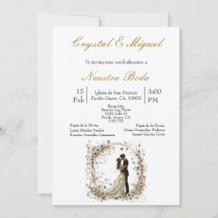 Silhueta de novia y novio einladung