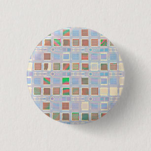Silicon Chips auf einem Wafer Button