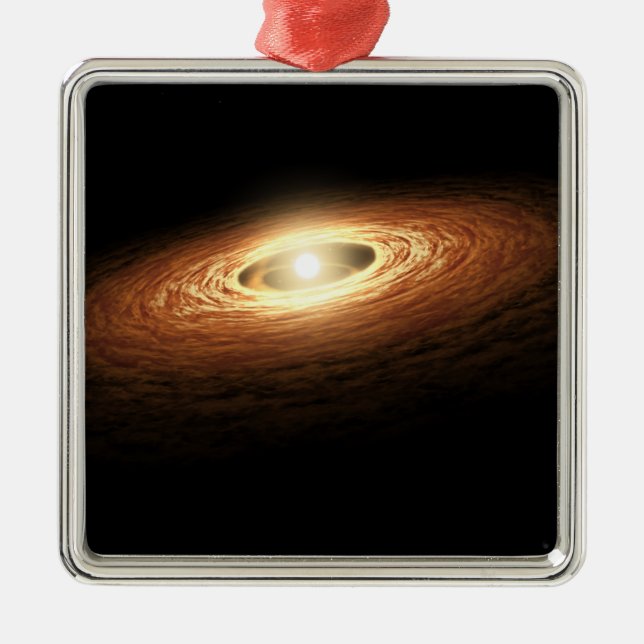 Silicon Crystal Formation Silbernes Ornament (Vorne)