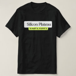 Silicon Plateau Bengaluru Koordinaten T-Shirt 