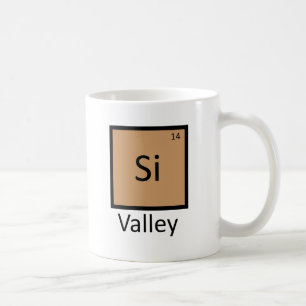 Silicon Valley-Chemie-Periodensystem-Wortspiel Kaffeetasse