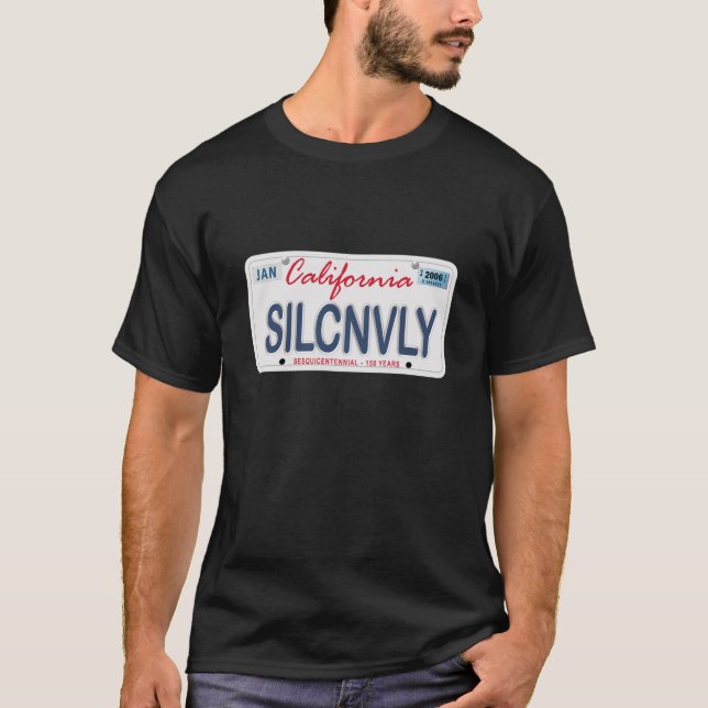 Silicon Valley-Kfz-Kennzeichen T-Shirt (Vorderseite)