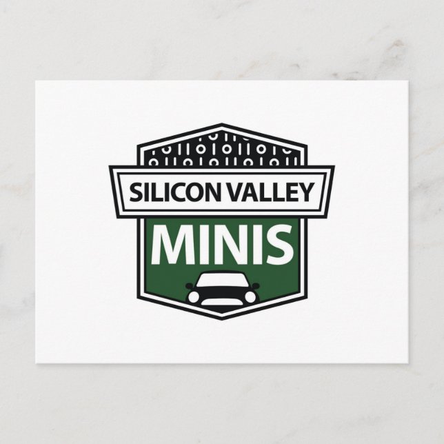 Silicon Valley Minis - grünes Logo auf der Postkar Postkarte (Vorderseite)