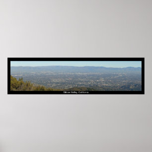 Silicon Valley Panoramasicht Druck Poster