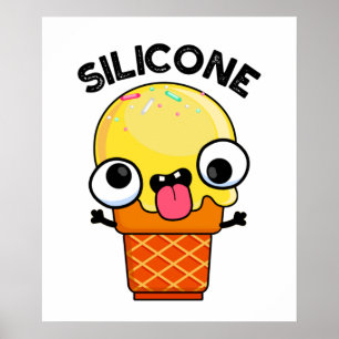 Silicone Funny Ice Cream Cone Puff Poster