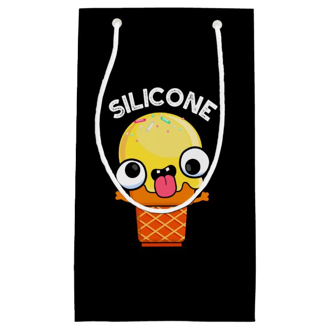 Silicone Funny Ice Creme Cone Pun Dark BG Kleine Geschenktüte (Vorderseite)