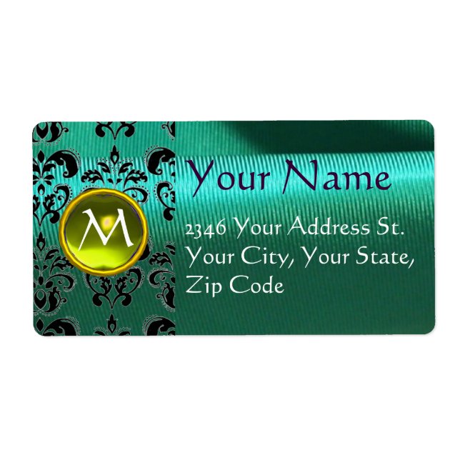 SILK DAMASK GEM gelb grün (Vorne)