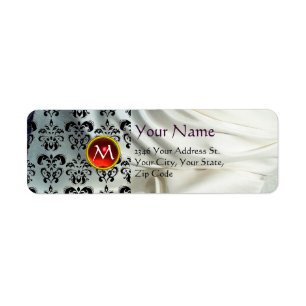SILK DAMASK GEM rot weiß