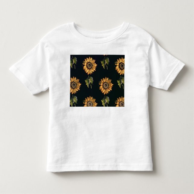 Silk Dekoration Velourau SABRE der Sonnenblumen Kleinkind T-shirt (Vorderseite)